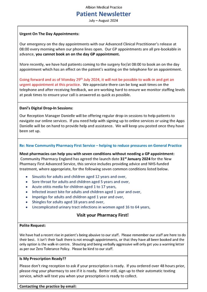 Patient Newsletter July - August 2024_Page_1